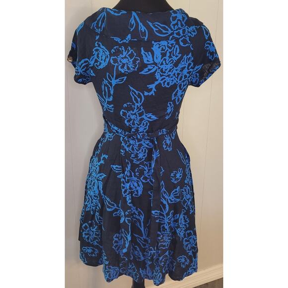 NWT Free People “A Thing Called Love” Mini Dress Blue Sz 2 Festival Boho Chic - Picture 4 of 11